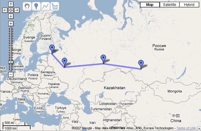 Russia Travel Map - Novosibirsk